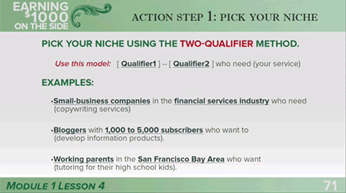 Earn1K Sample Slide
