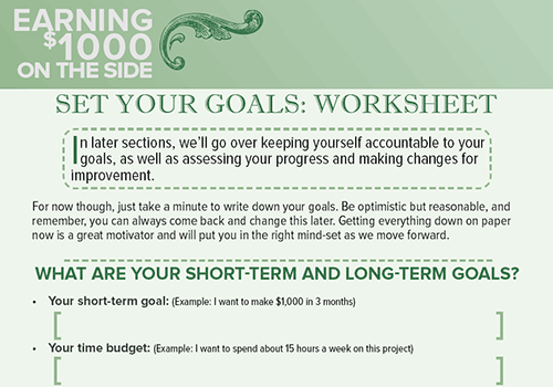 Earn 1K Sample Worksheet